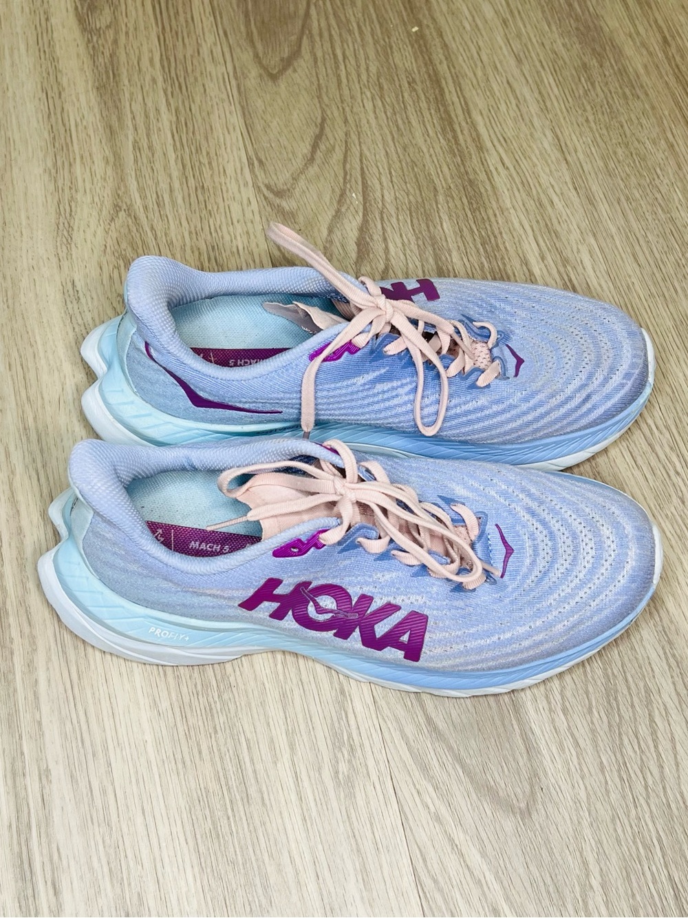Hoka Mach 5 Running Shoes Light Purple Women’s Sz 8.5B Outdoor Running *FAIR